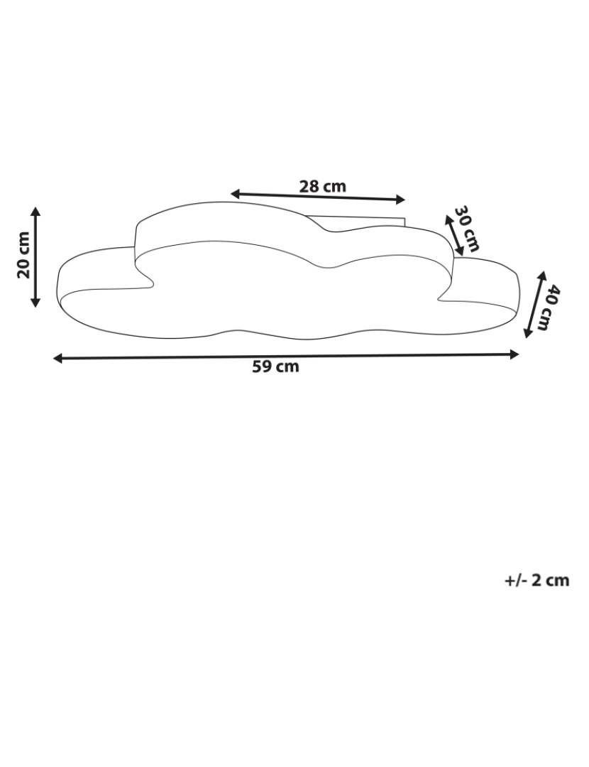 imagem de Candeeiro de teto com abajur acrílico em forma de nuvem para quarto de crianças de destaque1