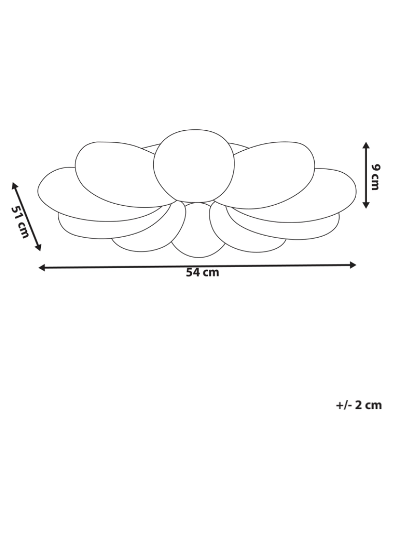 Beliani - Candeeiro de teto com abajur em acrílico branco em forma de flor para quarto para crianças de destaque