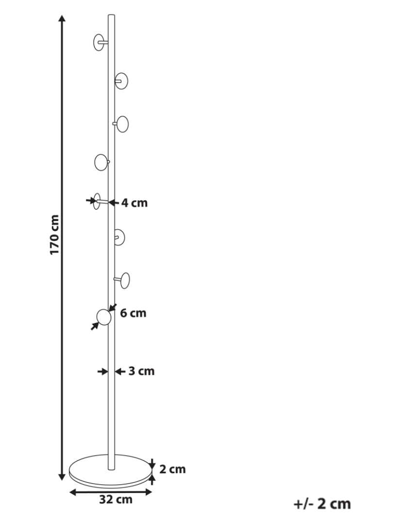 Beliani - Bengaleiro em metal dourado com base em mármore 170 cm para entrada de estilo industrial