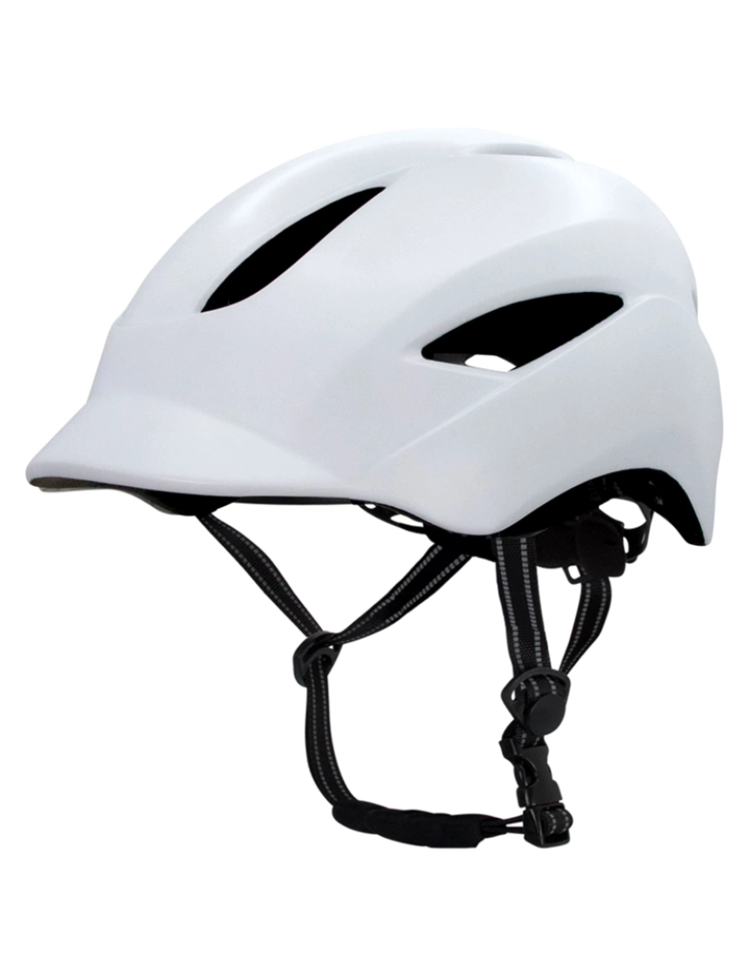 Crazy Safety - Capacete urbano | Luz recarregável USB | Branco Mate (L) | EN1078 Certificado