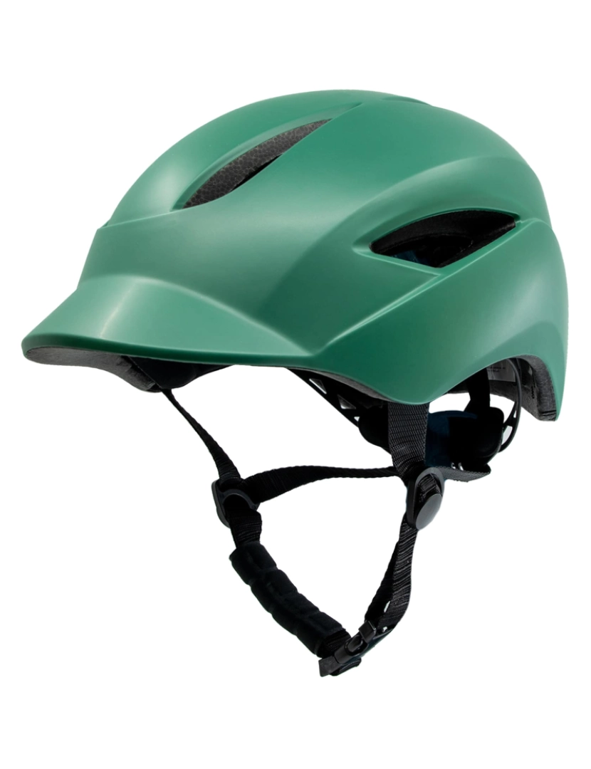 Crazy Safety - Capacete urbano| Luz recarregável USB| Verde Mate (L) |EN1078 Certificado