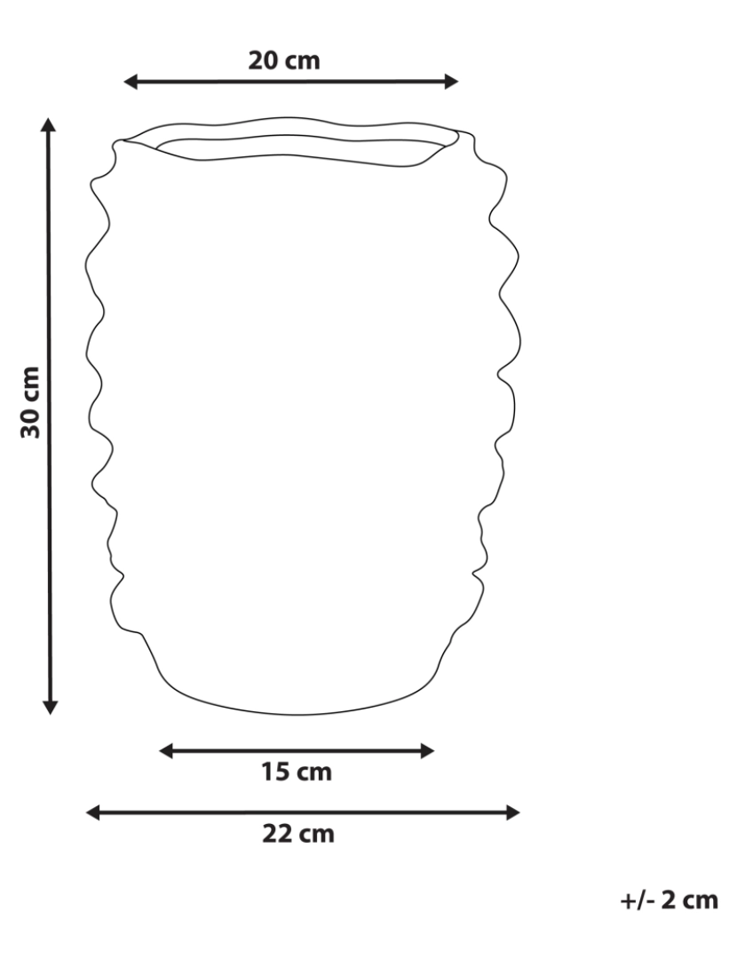 imagem de Vaso decorativo em cerâmica grés preta 30 cm com resistência à água de design moderno2