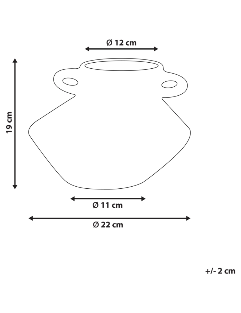 imagem de Vaso decorativo em cerâmica grés creme 19 cm com pontos abstratos e resistência à agua de design moderno2