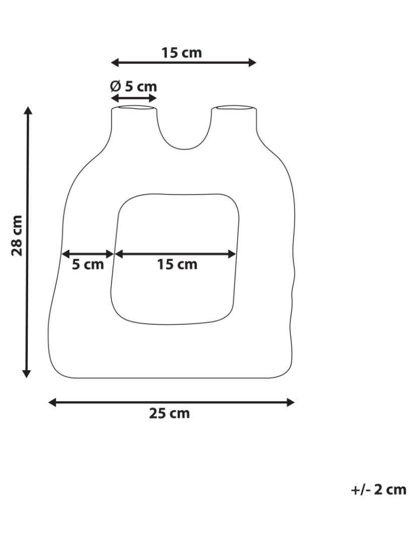 imagem de Vaso decorativo em cerâmica grés castanha com resistência à água de design moderno2