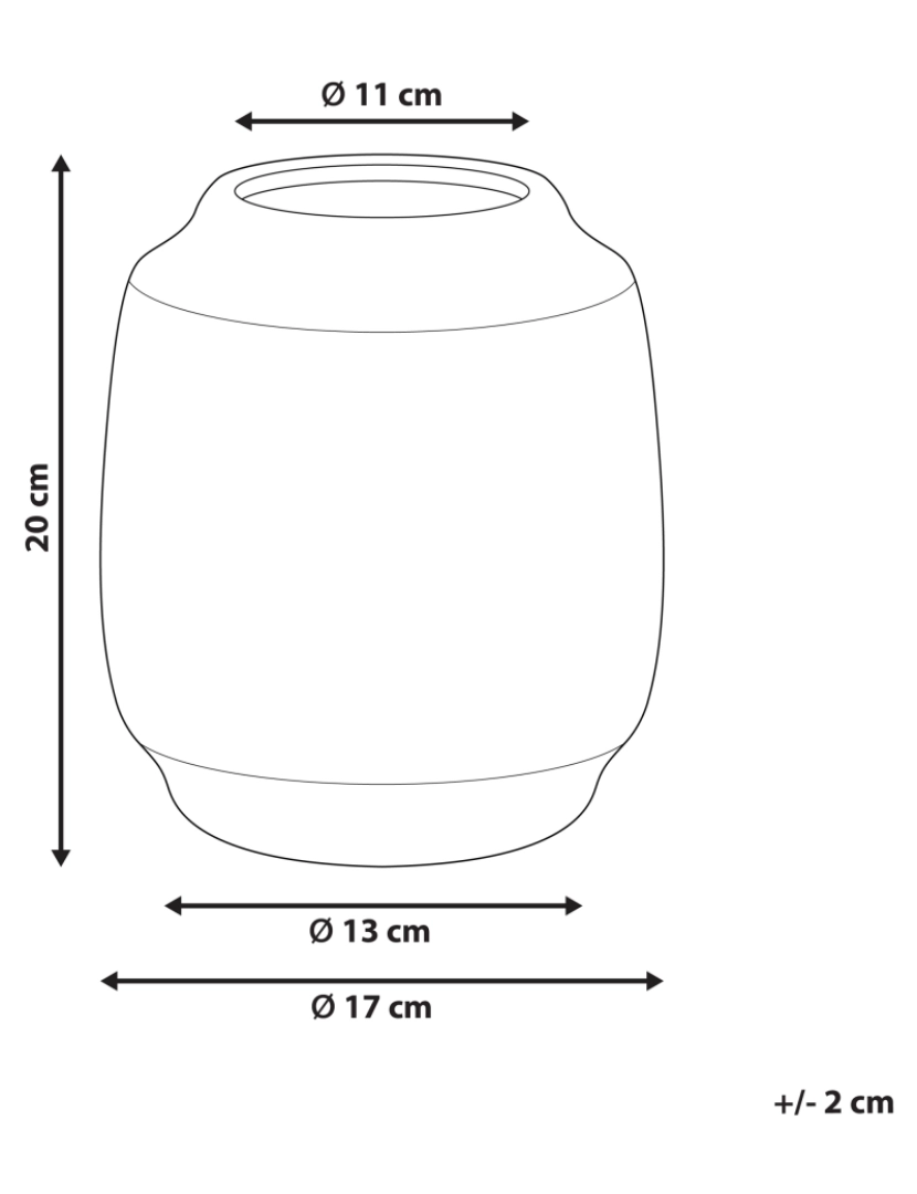 imagem de Vaso decorativo em cerâmica grés 20 cm com motivo abstrato e resistência à água de design moderno2