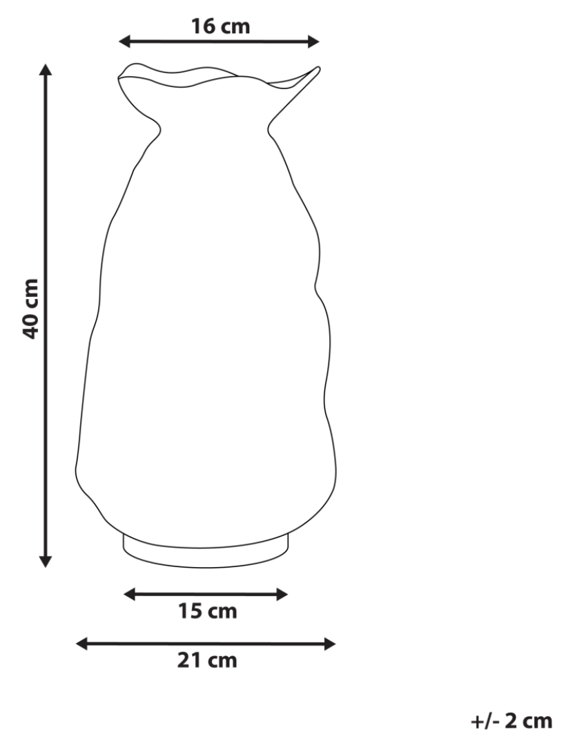 imagem de Vaso decorativo em cerâmica grés branca 40 cm com resistência à água de design moderno2