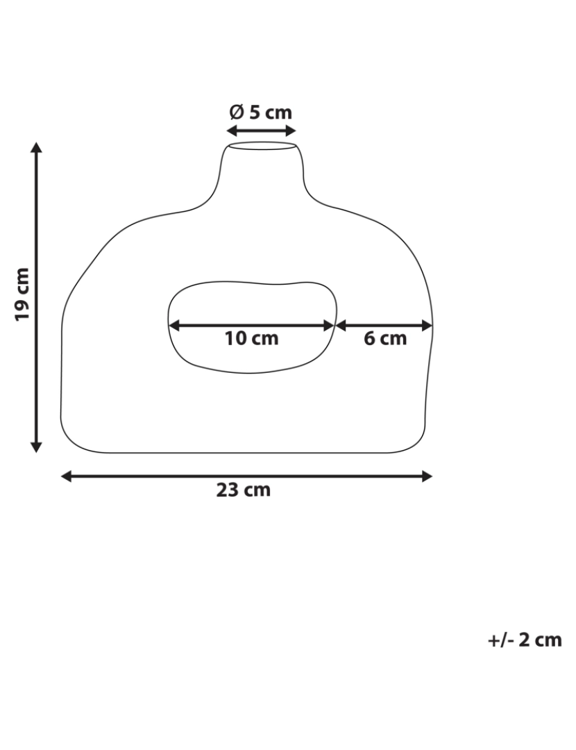 imagem de Vaso decorativo em cerâmica grés branca com resistência à água de design moderno2