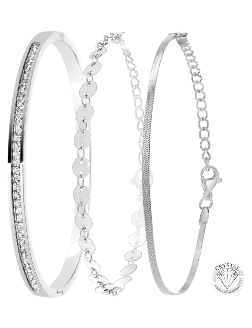 SC Crystal - Bracelete de Senhora Prateado