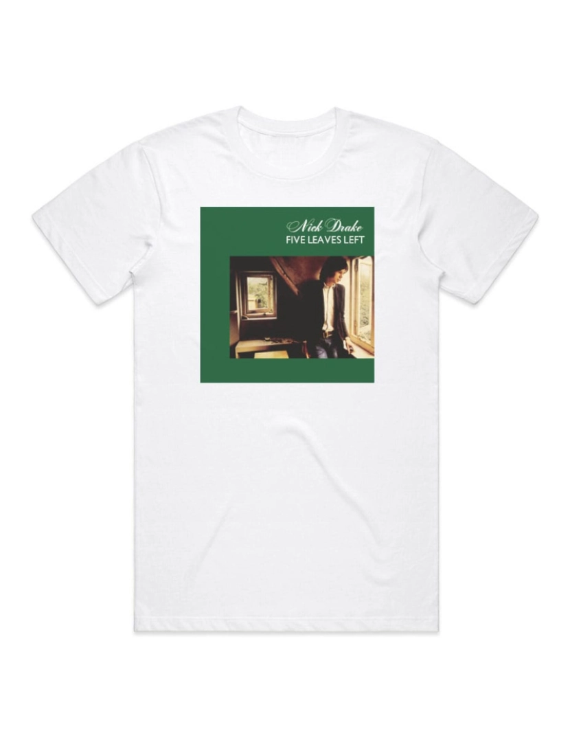 Rockinstone - T-shirt Nick Drake Cinco folhas restantes