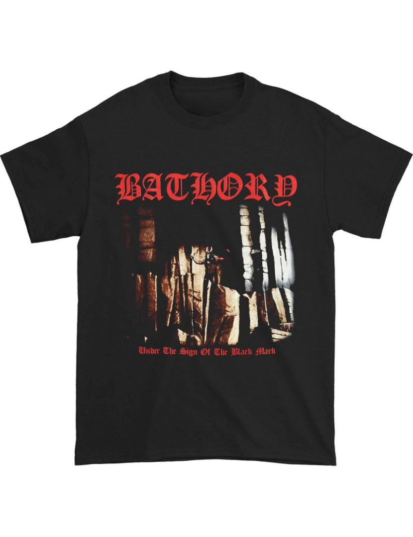 Rockinstone - T-shirt Bathory sob o signo