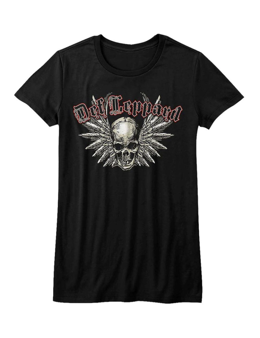 Rockinstone - T-shirt Camisa Junior Skull Def Leppard