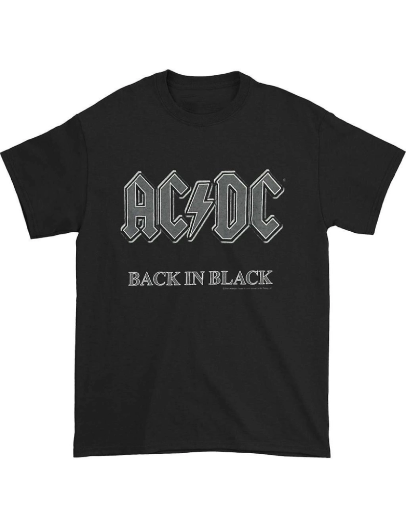 Rockinstone - T-shirt AC/DC de volta em preto