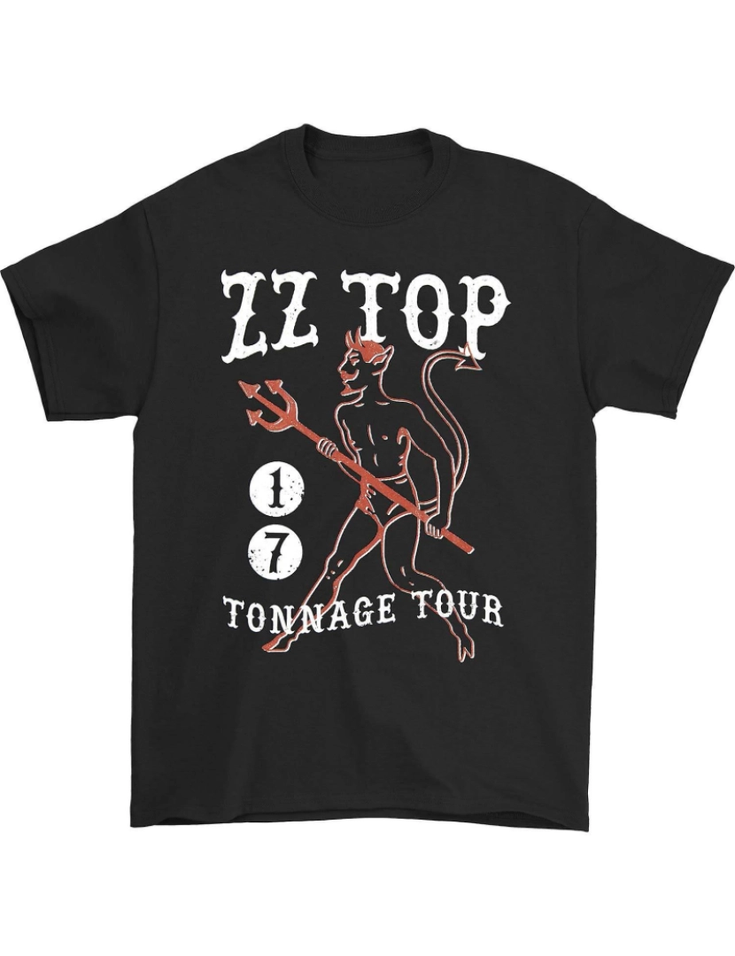 Rockinstone - T-shirt Tour de tonelagem superior ZZ 17