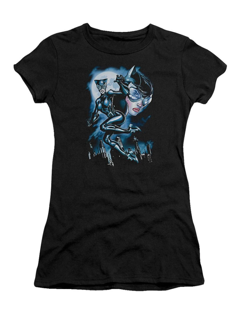 Rockinstone - T-shirt Camiseta Junior Catwoman Collage DC Comics