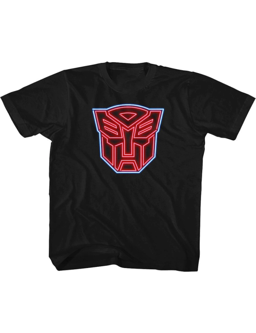 Rockinstone - T-shirt Camisa juvenil Neon Autobots Logo Transformers