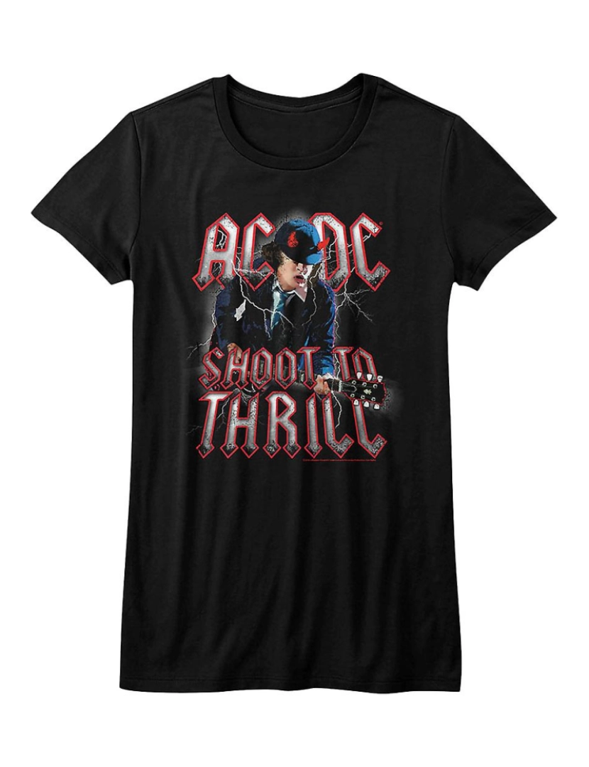 Rockinstone - T-shirt Camisa Junior ACDC Shoot To Thrill