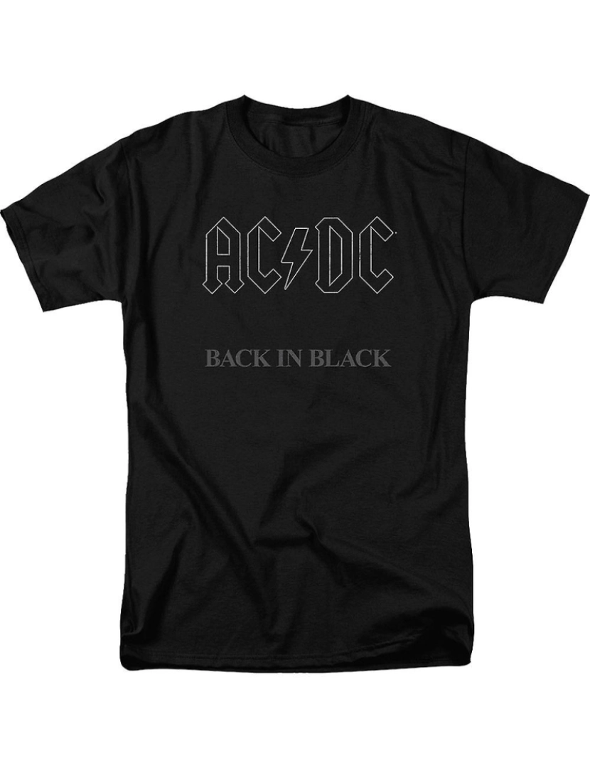 Rockinstone - T-shirt ACDC de volta na camisa preta