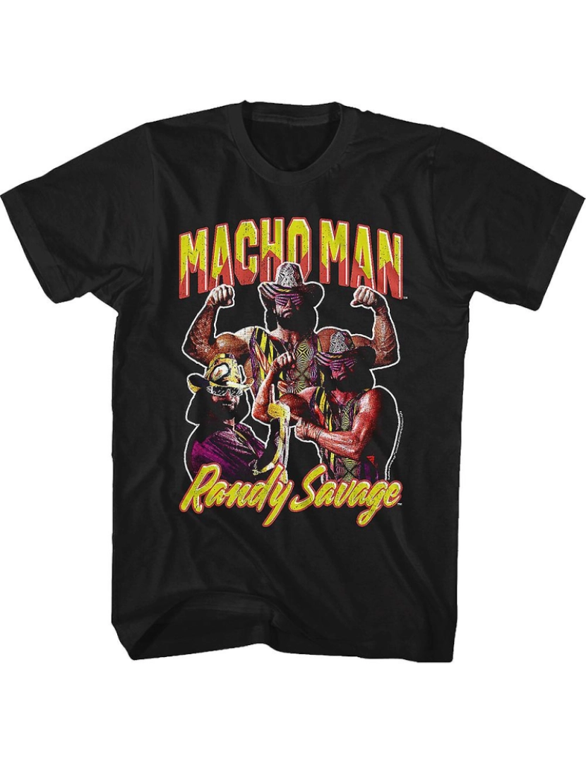 Rockinstone - T-shirt Camisa Collage Macho Man Randy Savage