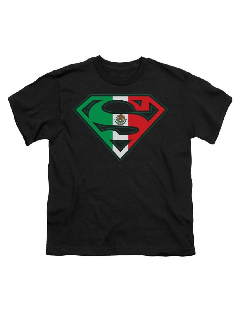 Rockinstone - T-shirt Escudo da Bandeira Mexicana do Superman Juvenil