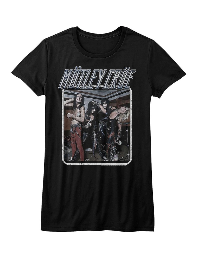 Rockinstone - T-shirt Camisa Motley Crue com foto do grupo júnior