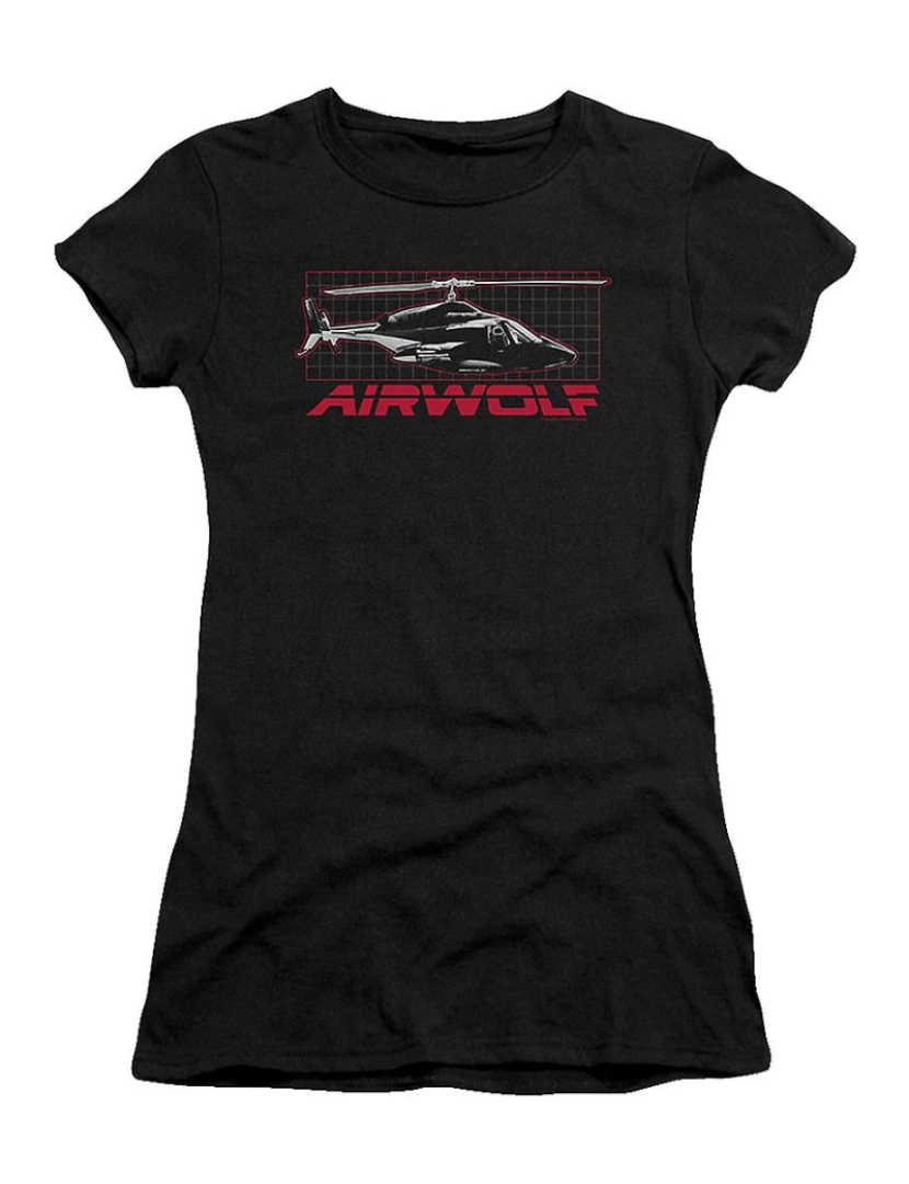 Rockinstone - T-shirt Camisa Júnior Airwolf Helicóptero