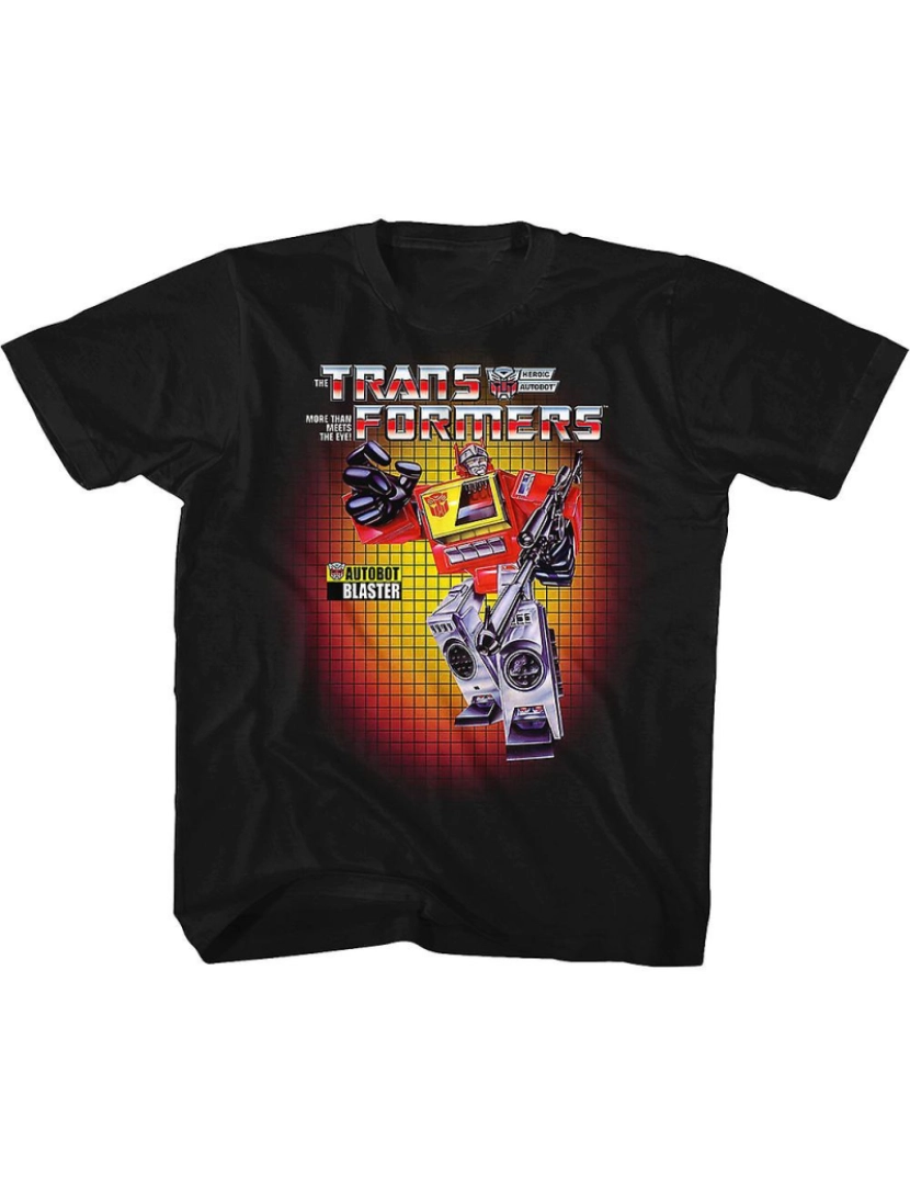 Rockinstone - T-shirt Camisa juvenil Box Art Blaster Transformers