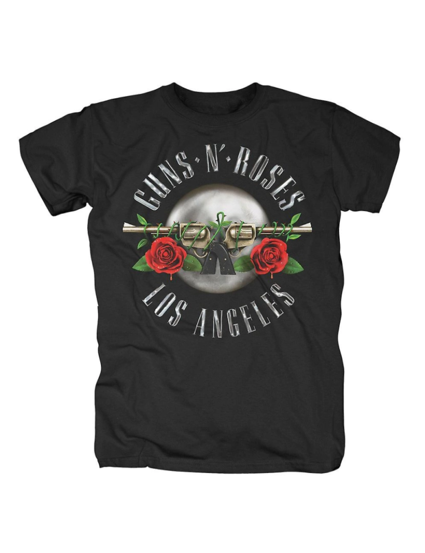 Rockinstone - T-shirt Guns N Roses Los Angeles Selo Moderno