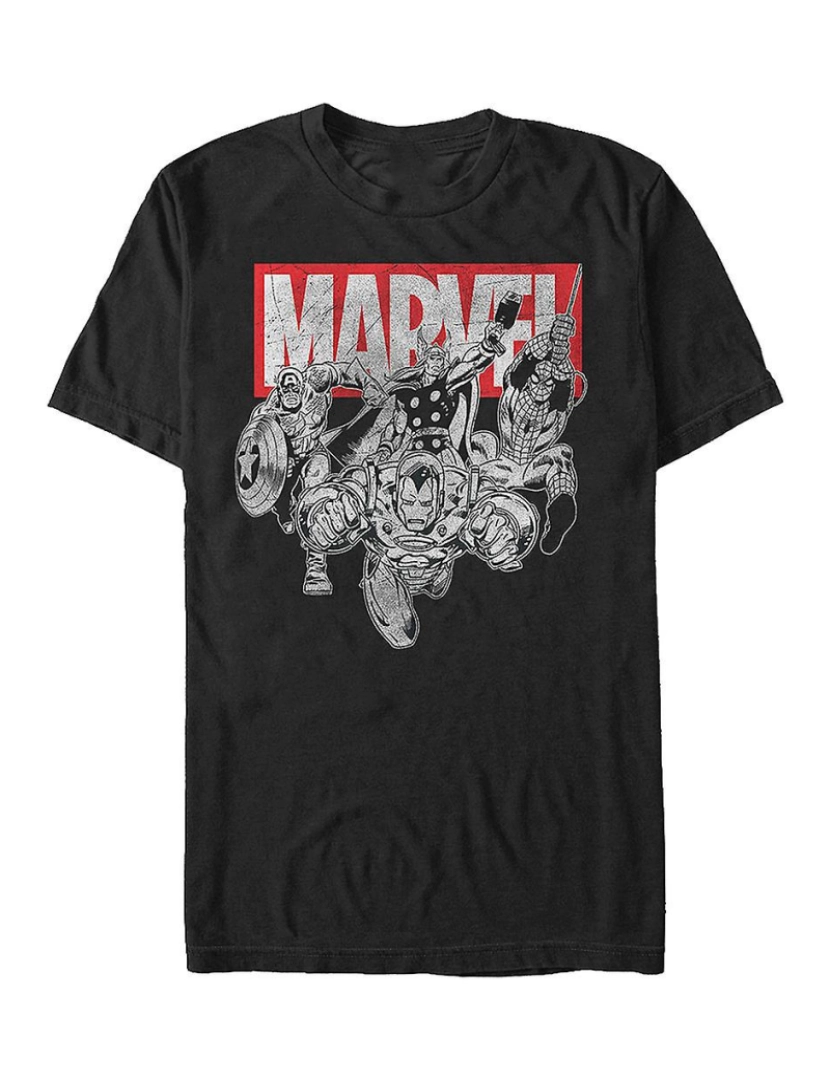 Rockinstone - T-shirt Colagem de quadrinhos da Marvel