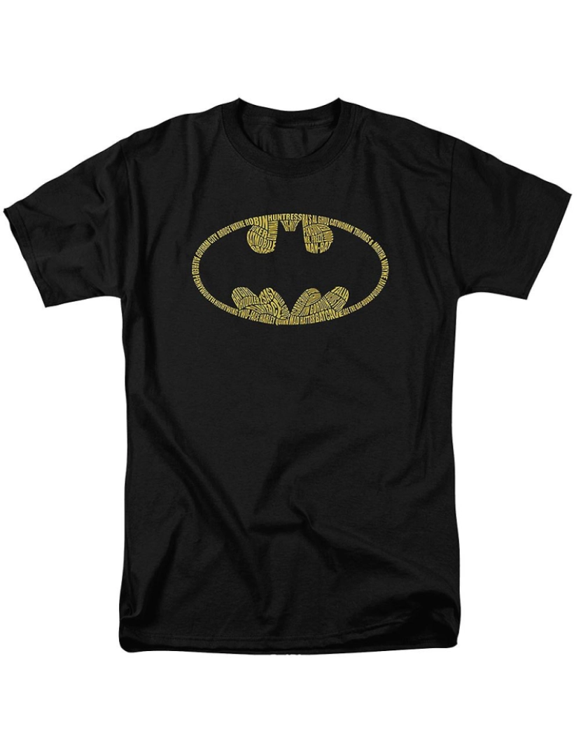 Rockinstone - T-shirt Nomes no símbolo do morcego Batman