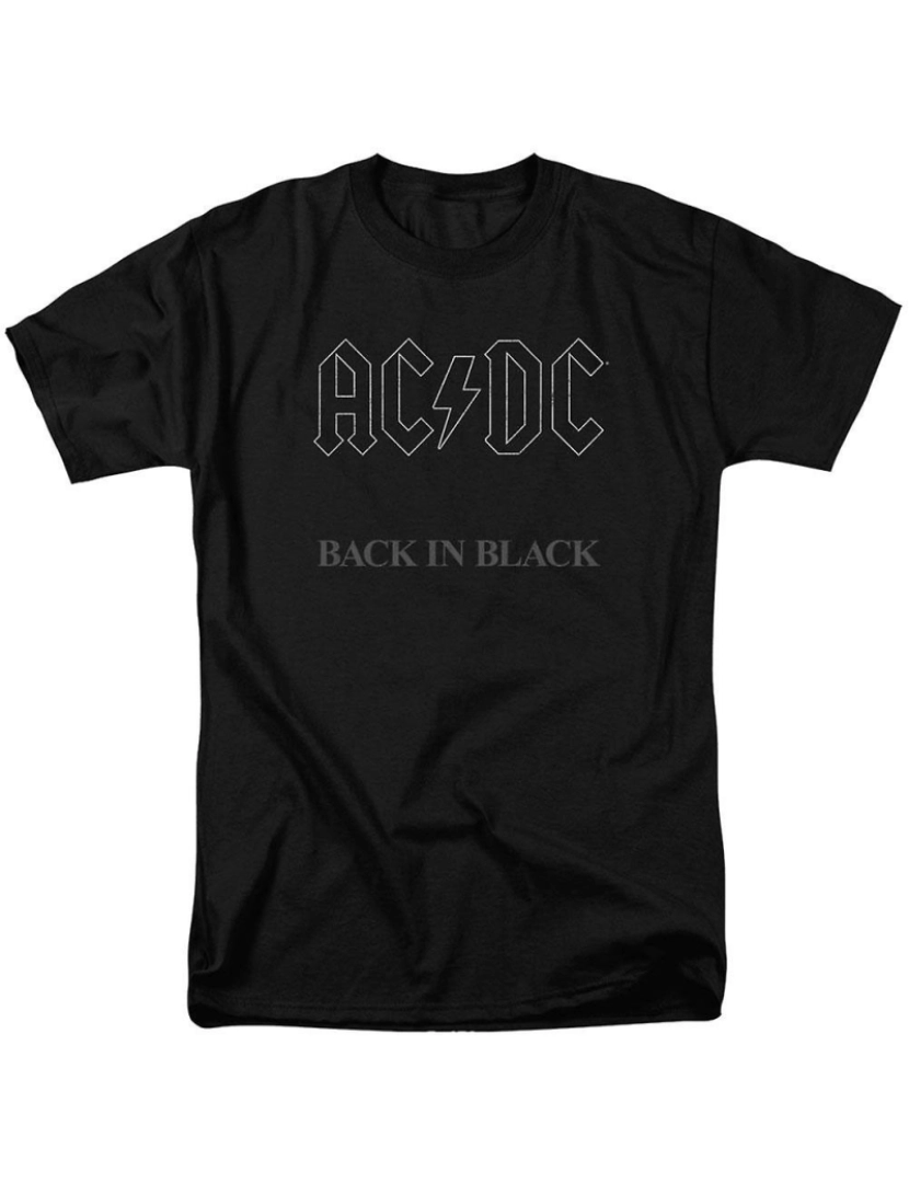 Rockinstone - T-shirt AC/DC de volta em preto adulto