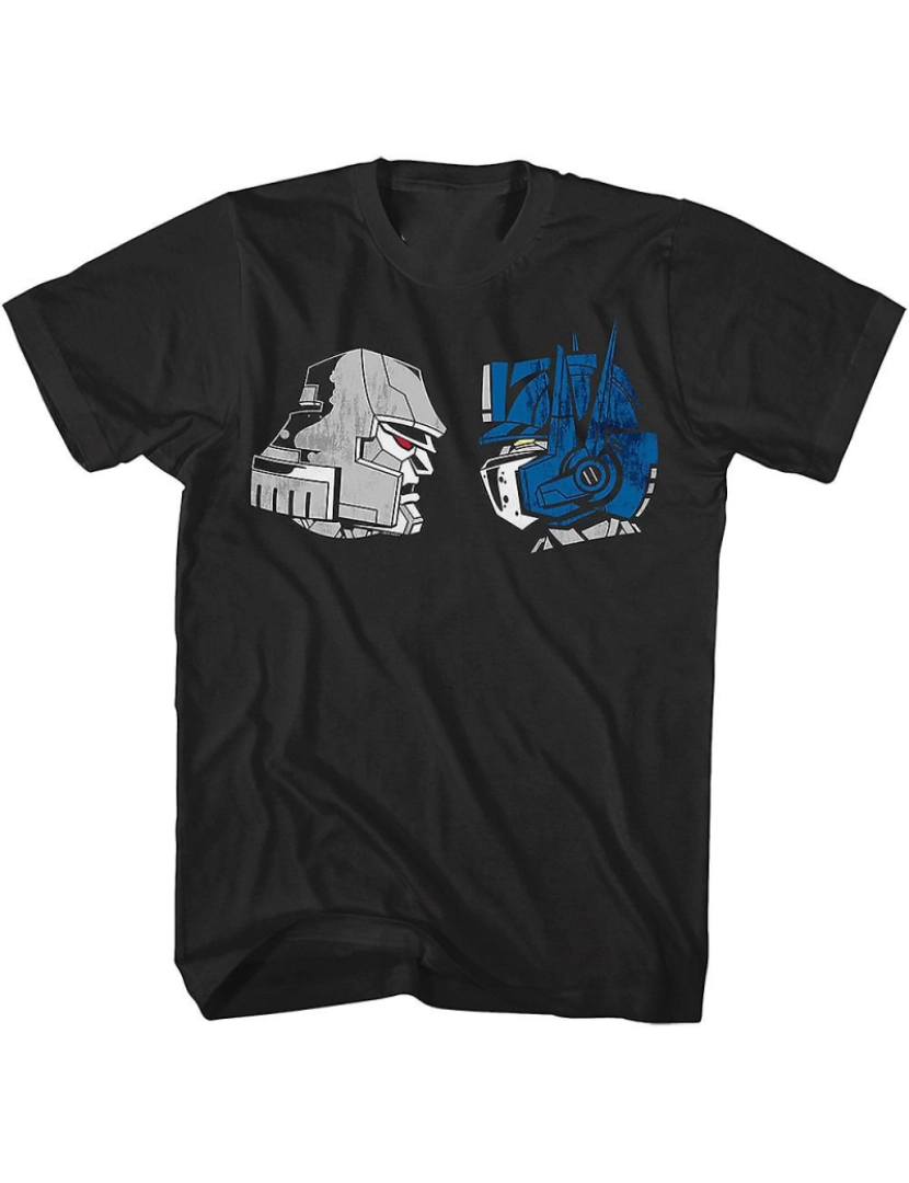 Rockinstone - T-shirt Enfrente Megatron vs Optimus Prime Transformers