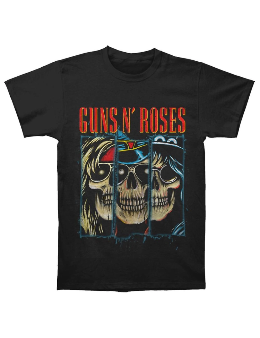 Rockinstone - T-shirt Guns N Roses Skulls AFD Vermelho