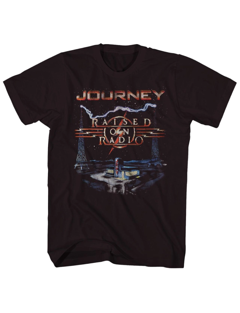 Rockinstone - T-shirt Journey Raised On The Radio Capa do álbum Art Camiseta Journey