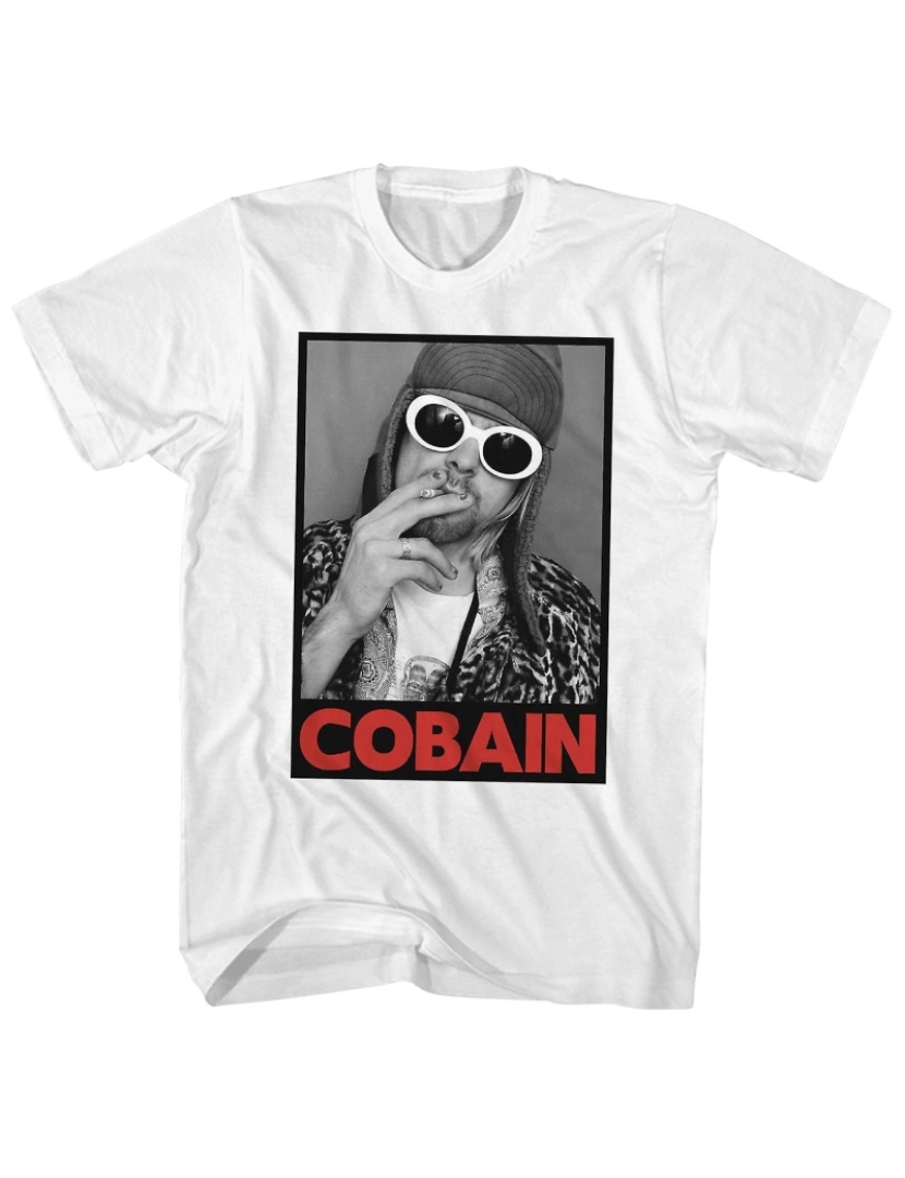 Rockinstone - T-shirt Camisa Nirvana Cobain Smoking Retrato Nirvana