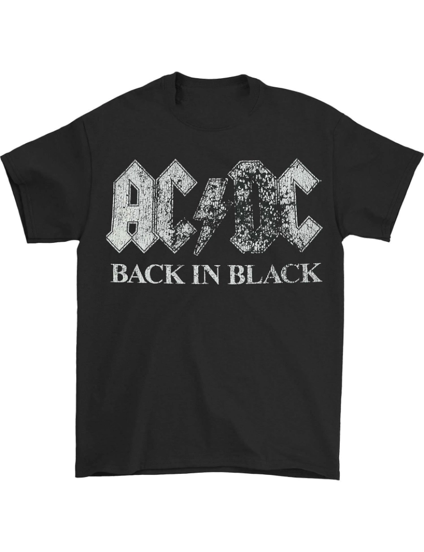 Rockinstone - T-shirt AC/DC de volta em preto