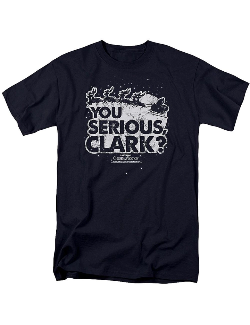 Rockinstone - T-shirt Suas férias de Natal sérias de Clark