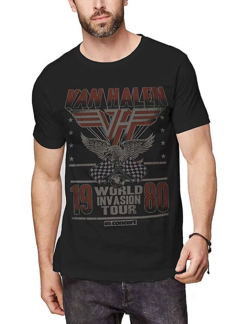 Rockinstone - T-shirt Turnê de invasão do Van Halen '80