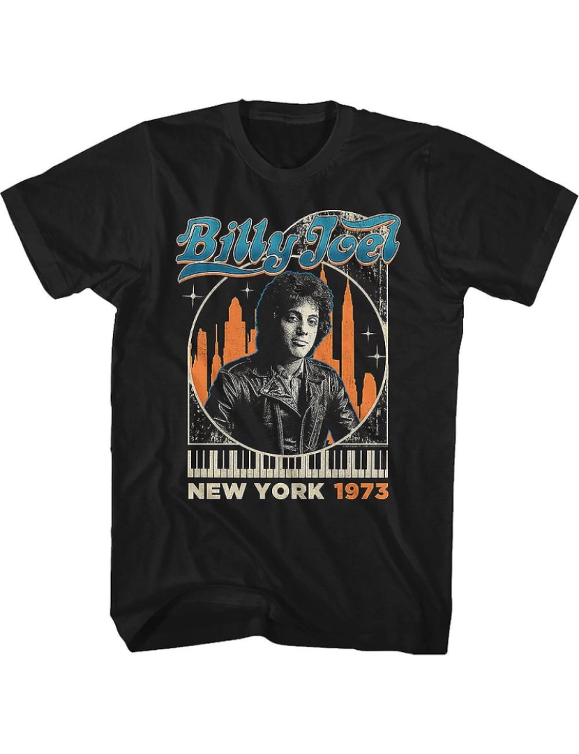 Rockinstone - T-shirt Nova York 1973 Billy Joel