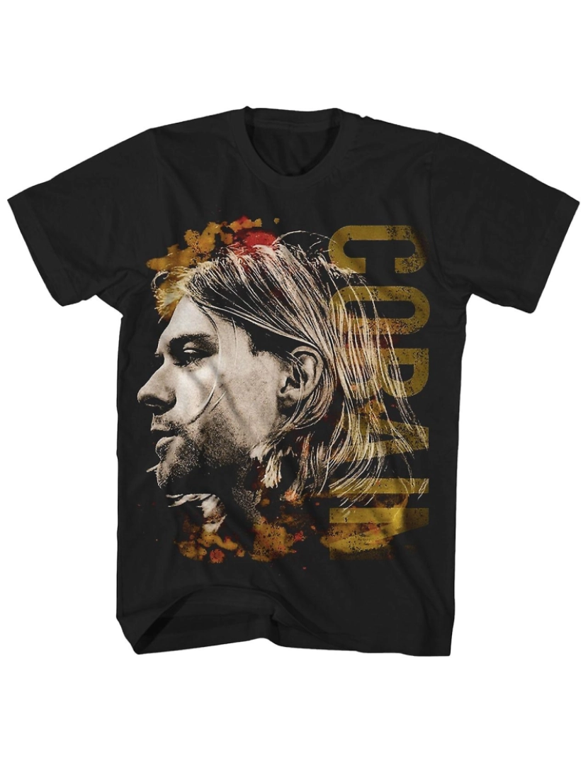 Rockinstone - T-shirt Camisa Nirvana com perfil de Kurt Cobain do Nirvana