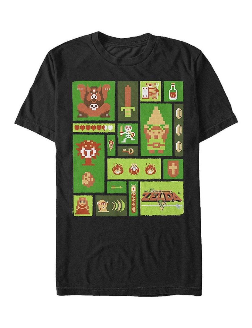 Rockinstone - T-shirt Colagem da Lenda de Zelda