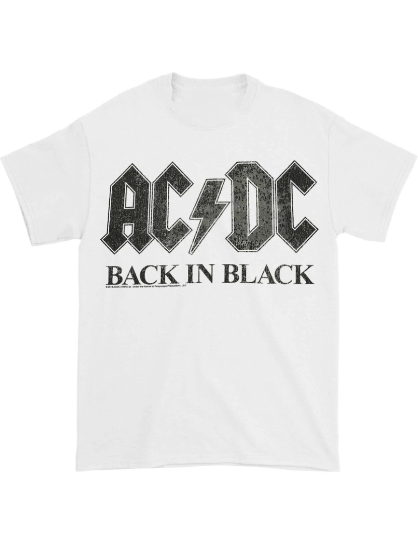 Rockinstone - T-shirt AC/DC de volta em preto