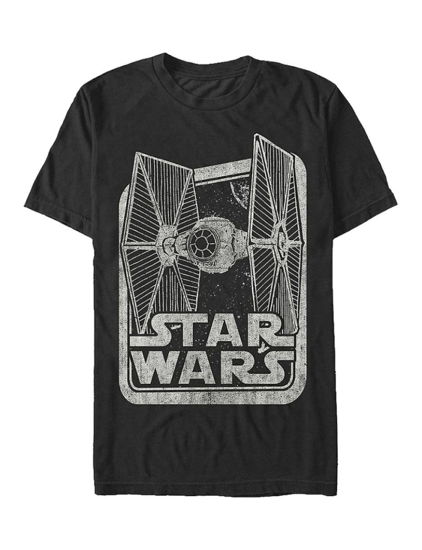 Rockinstone - T-shirt TIE Fighter preto e branco Star Wars