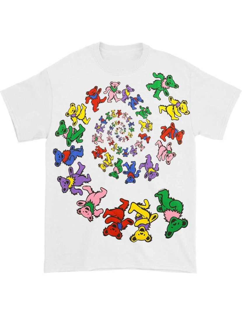 imagem de T-shirt Camiseta branca Grateful Dead Spiral Bears1