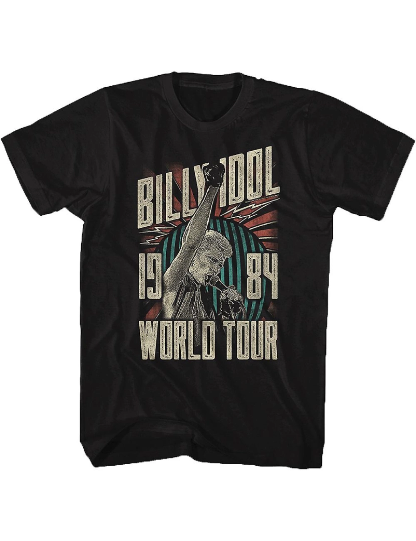 Rockinstone - T-shirt Turnê Mundial de 1984 Billy Idol