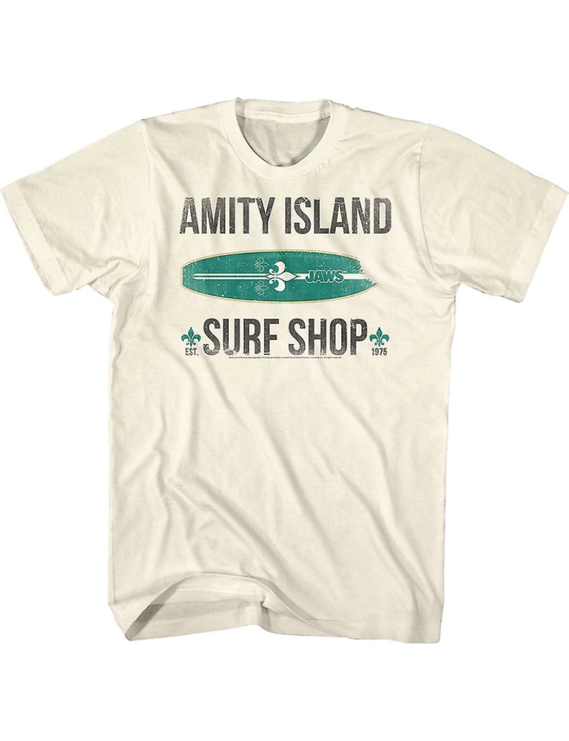 Rockinstone - T-shirt Camisa JAWS Amity Island Surf Shop