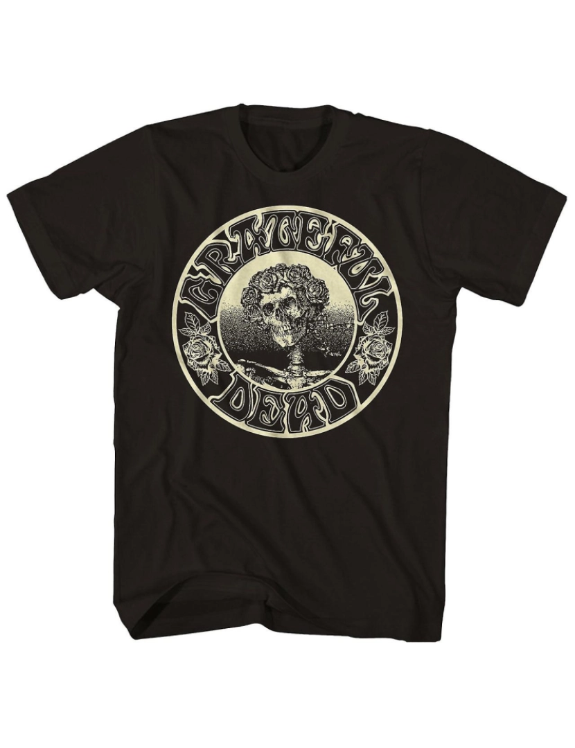 Rockinstone - T-shirt Grateful Dead Bertha esqueleto brilha no escuro Grateful Dead