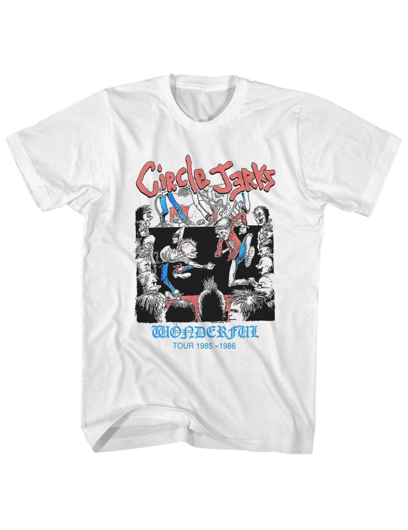 Rockinstone - T-shirt Camisa Circle Jerks Wonderful Tour 1985-1986