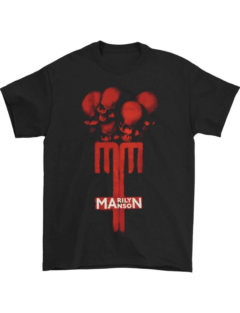 Rockinstone - T-shirt Cruz de caveira de Marilyn Manson