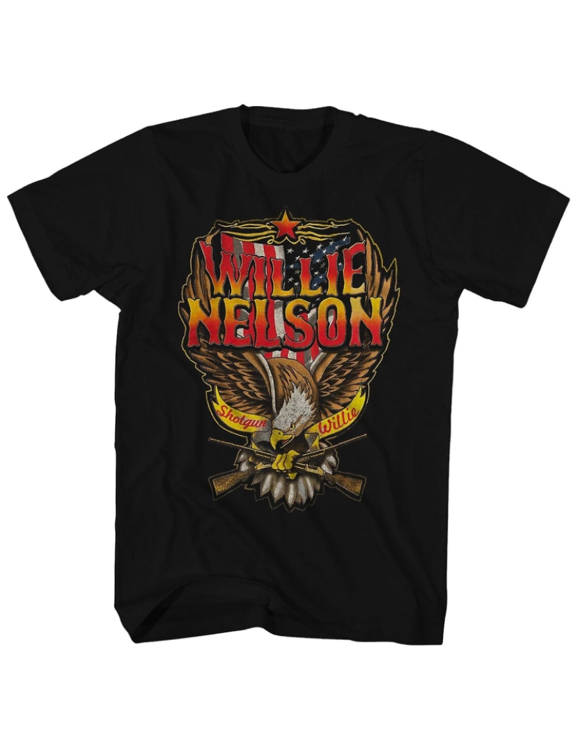 Rockinstone - T-shirt Camisa Willie Nelson Espingarda Willie Nelson