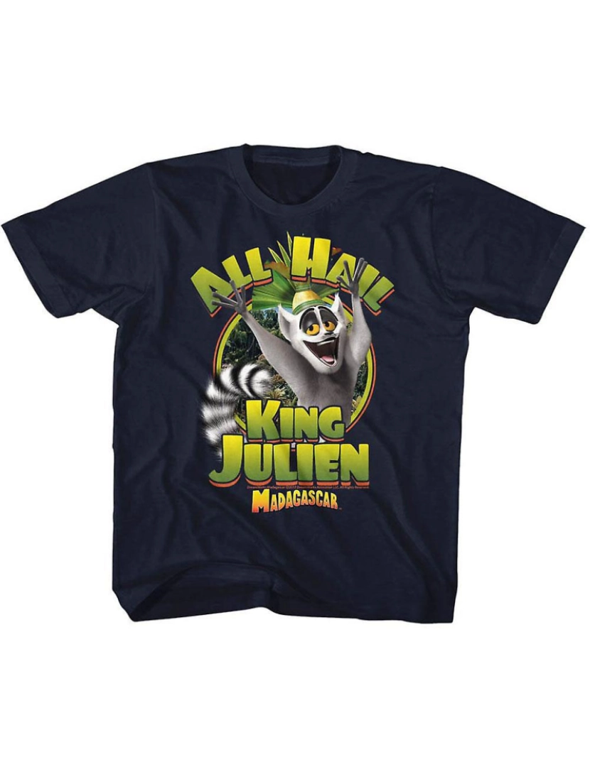 imagem de T-shirt Rei Julien de Madagascar Juventude1